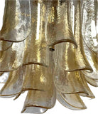 SKU 11.25 - Murano Glass Petals Gold Chandelier from Novaresi
