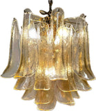 SKU 11.25 - Murano Glass Petals Gold Chandelier from Novaresi