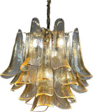 SKU 11.25 - Murano Glass Petals Gold Chandelier from Novaresi