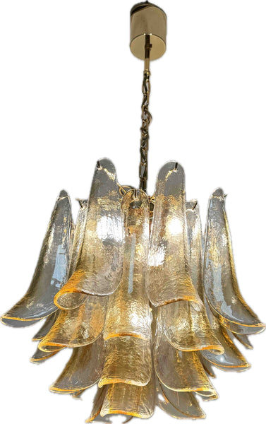 SKU 11.25 - Murano Glass Petals Gold Chandelier from Novaresi